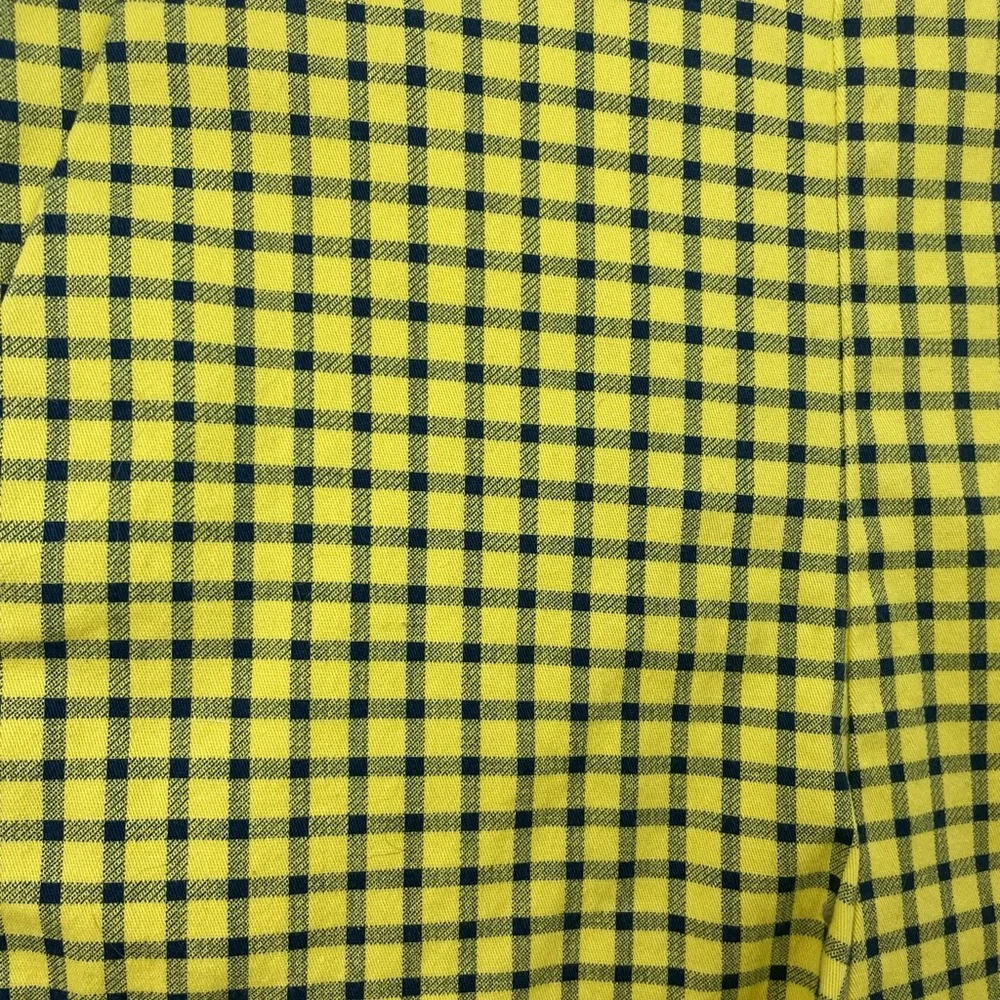 Zara Yellow / Black Check Ruffle High Rise Shorts - Picture 4 of 10